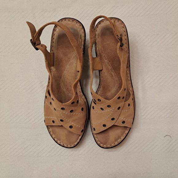 Naturalizer Suede Wedge Sandals - Picture 4 of 7